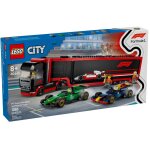 Lego city - camion de f1 avec voitures de f1 rb20 et amr24 - 60445 multicolore
