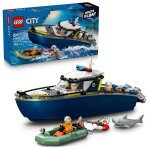 Lego city - la course - poursuite en bateau de police - 60456 multicolore