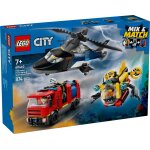 Lego city - hélicoptère, camion de pompiers et sous - marin modulable - 60462 multicolore Lego city - hélicoptère, camion de pompiers et sous - marin modulable - 60462 multicolore