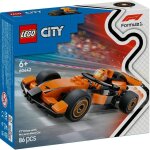 Lego city - voiture de course mclaren avec pilote de f1 - 60442 multicolore