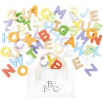 Lettres de l'alphabet en bois bleu