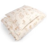 Linge de lit junior blanc, ocre
