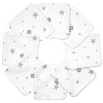 Lingettes bb lavables 8 pices stella, imprim toiles blanc,