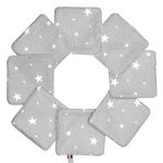 Lingettes bb lavables en coton 8 pices stella gris clair
