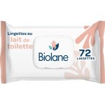Lingettes au lait de toilette blanc