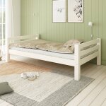 Lit ado extra - solide bois massif hercule blanc
