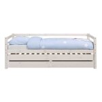 Lit banquette gigogne bois massif alma blanc Lit banquette gigogne bois massif alma blanc