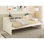 Lit banquette avec rangement oliver blanc Lit banquette avec rangement oliver blanc