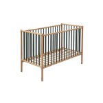 Lit � barreaux b�b� - r�mi - en bois massif bois hybride kaki