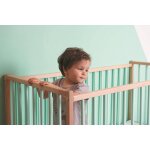 Lit  barreaux bb - rmi - en bois massif bois hybride vert mint