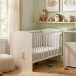 Lit b�b� 120x60 � barreaux d�cor bois - lapinou beige