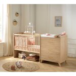 Lit b�b� combin� 120x60 �volutif en 90x190 arty - arty marron