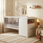 Lit b�b� combin� �volutif - basic blanc / gris