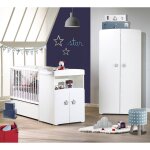 Lit bébé combiné Évolutif - basic blanc / gris Lit bébé combiné Évolutif - basic blanc / gris