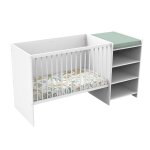 Lit bb combin volutif en bois - first blanc
