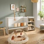 Lit b�b� combin� �volutif en bois - first blanc / marron