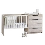 Lit bb combin volutif en bois - loft blanc