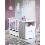 Lit bb combin volutif en bois - nao blanc