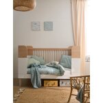 Lit b�b� �volutif 70x140cm moka blanc moyen