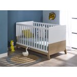 Lit bébé Évolutif archipel blanc & chêne Lit bébé Évolutif archipel blanc & chêne