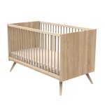 Lit b�b� �volutif en bois - seventies marron