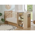 Lit bébé Évolutif combiné bohème blanc & bois Lit bébé Évolutif combiné bohème blanc & bois