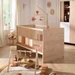 Lit bb volutif - little big bed en bois dcor chne suave - tokyo marron