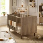 Lit bb volutif - little big bed dcor imitation bois - mokka marron