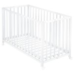 Lit bb pliant sur roulettes  frein fold up blanc