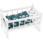 Lit bercelonnette poup�e 40 cm petite biche blanc