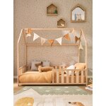 Lit cabane enfant 70x140 cm bois