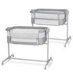 Lit cododo kinderkraft nestee up 2 2 en 1 avec 5 niveaux de hauteur, matelas inclus, roues avec frein ...