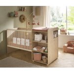 Lit combin� 60x120 �volutif en 90x190 d�cor bois h�tre - adele marron