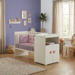 Lit combin� �volutif - basic blanc / rose