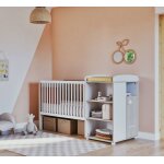 Lit combin� evolutif en bois - smile blanc