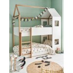 Lit enfant cabane superpos� blanc