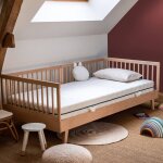 Lit enfant evolutif h�tre massif turia blanc