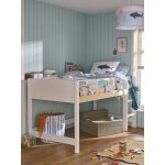 Lit enfant �volutif avec rangements wavy 90x190cm blanc