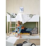 Lit enfant mi - hauteur réversible zig - zag blanc Lit enfant mi - hauteur réversible zig - zag blanc