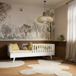 Lit enfant montessori bois massif romeo blanc