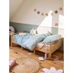 Lit enfant rotin 90x190cm soleil bois