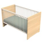 Lit �volutif - little big bed en bois d�cor ch�ne miel - cannelle beige