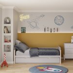 Lit gigogne 2 couchages - collection daphn� cr�me