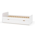 Lit gigogne bois massif talia blanc