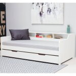 Lit avec lit gigogne pin massif arthur blanc