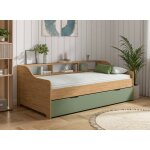 Lit gigogne avec rangement achille vert