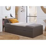 Lit gigogne avec rangements milor anthracite Lit gigogne avec rangements milor anthracite
