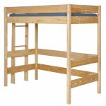 Lit mezzanine bois massif tino bois naturel