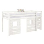 Lit mi - hauteur bois massif alma blanc