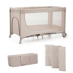 Lit parapluie joy 2 2 en 1 avec sortie lat�rale zipp�e, pliage compact en 5 secondes et sac de transport ...